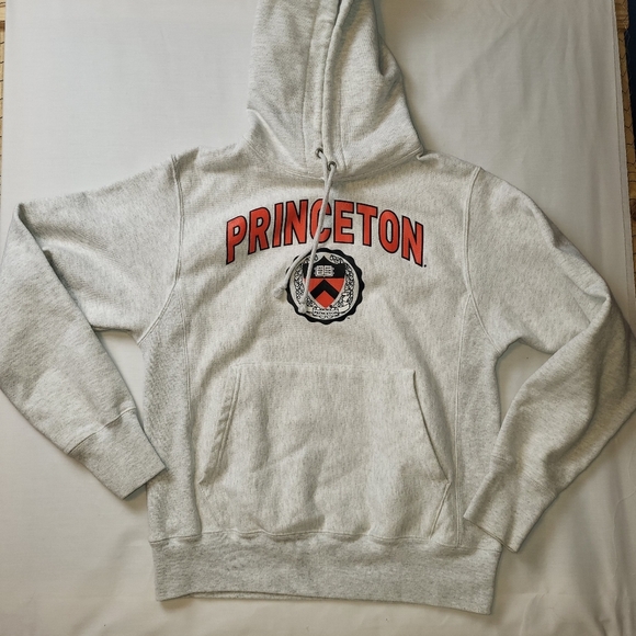 Champion Princeton Reverse Weave Hoodie Size Small Light Gray - Picture 1 of 12